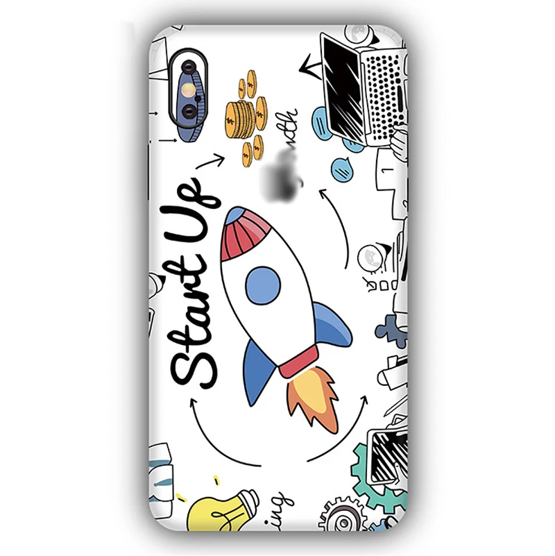 乙烯基皮肤贴纸包装为智能 ios 手机后盖 - buy 案例为无气,无气贴纸