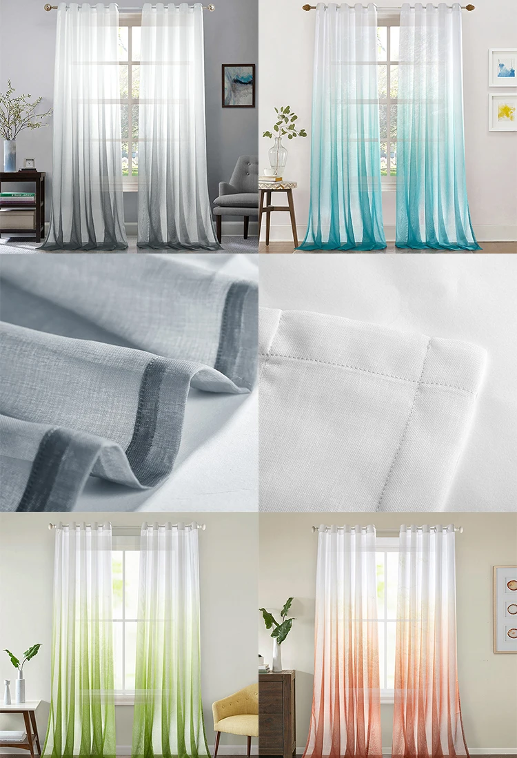 Wholesale China Premium Quality Soft Material Polyester Gradient Curtain Buy Online