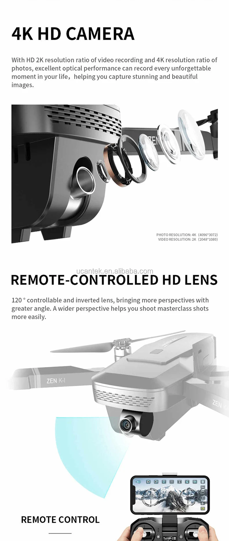 Visuo Zen K1 Long Flight Time Brushless Motor Rc Drone With Gps 4k Dual Camera 5g Wifi Fpv 