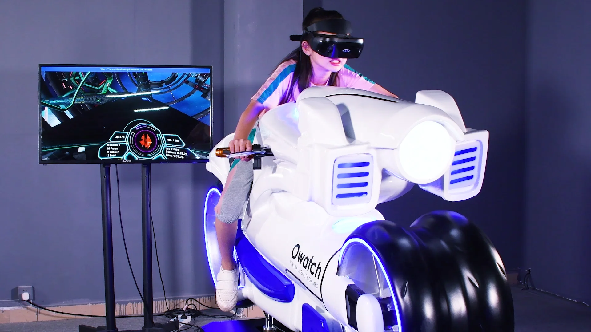 Funny Vr Motor Racing Speed Game Simulator Vr Headset Directly Control