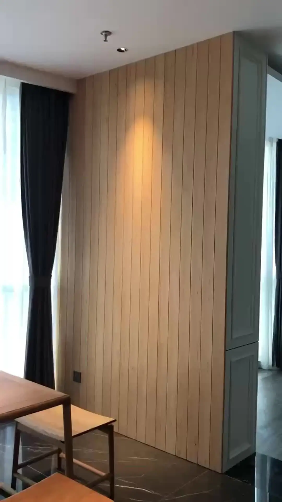 Modern Japanese Hinoki Cypress Solid Wood Wall Panel 2400