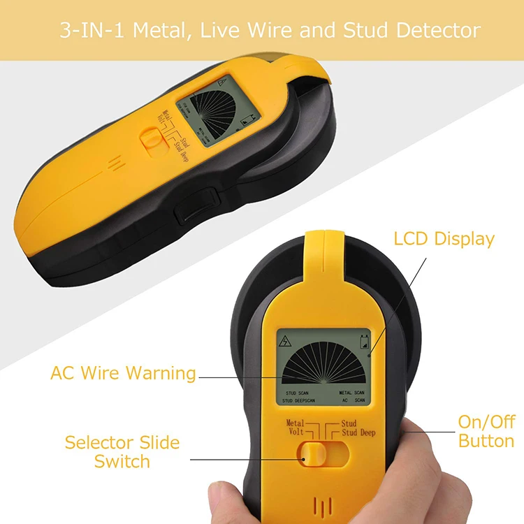 Th112 Stud Finder And Voltage Detector And Ac Live Wire Detector With Lcd Screen Buy Stud