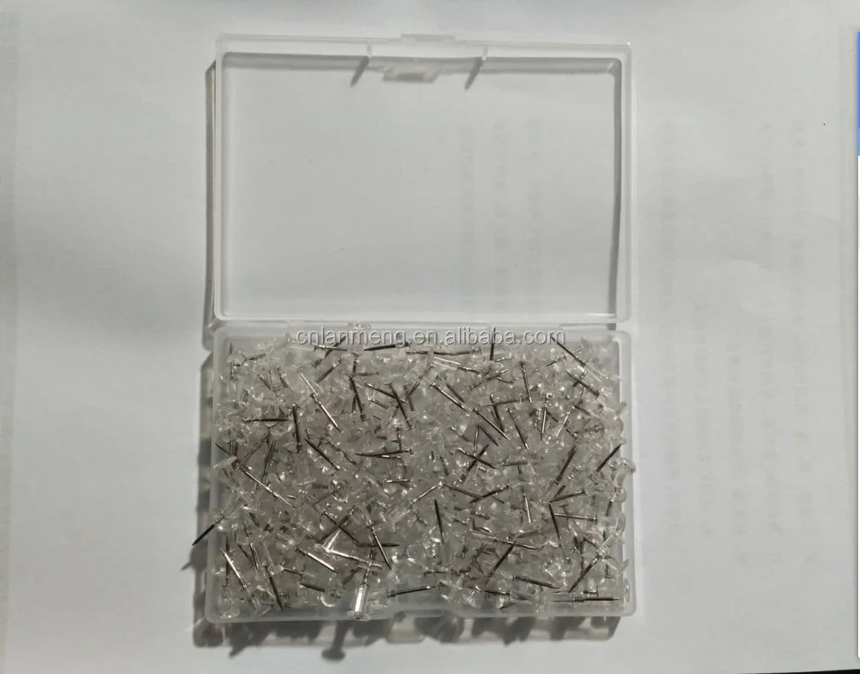 Transparency Pin Transparent Push Pin,Clear Plastic Head + Sliver Pin Drawing Pin,200pcs ...