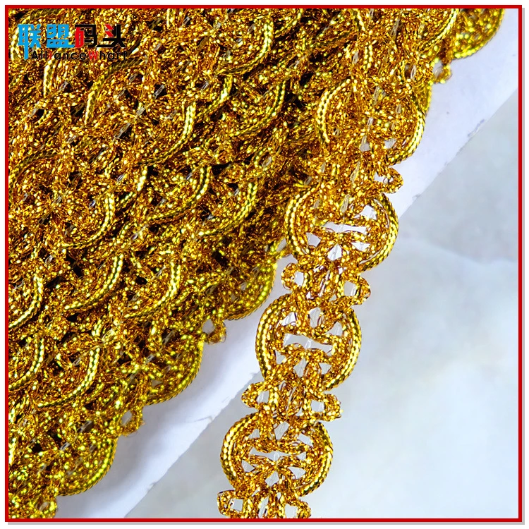 Cheap Price Trims And Braiding Material Gold And Silver Yarn Laces