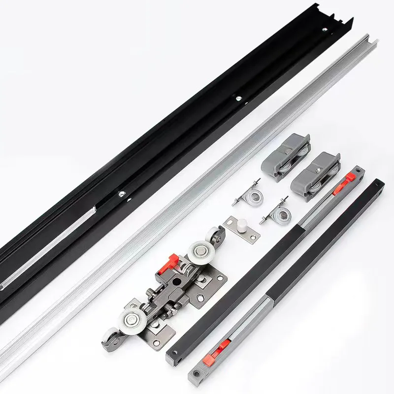 Barn Door Invisible Track Hanging Wheel Hardware Accessories Sliding