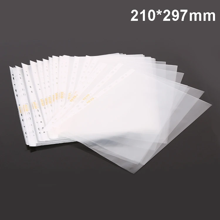 100 A4 Clear Plastic Wallets Poly Punched Pockets for sale online Just Stationery