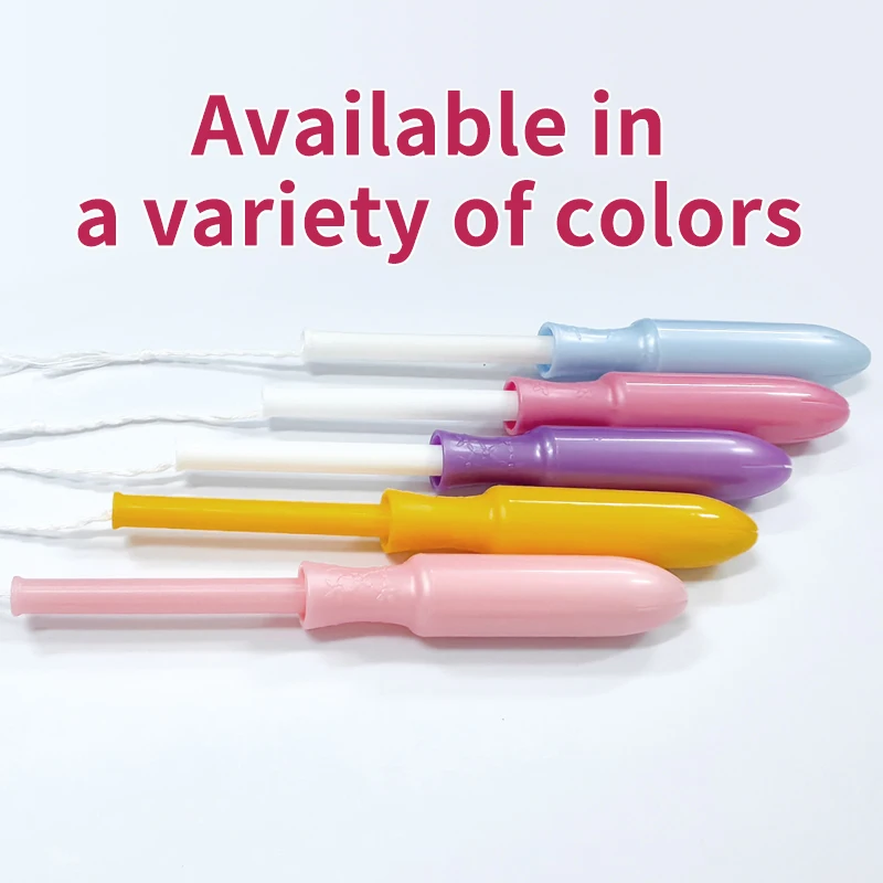 Professional Custom High Quality Disposable Soft Natural Cotton Women Tampons With Plastic
