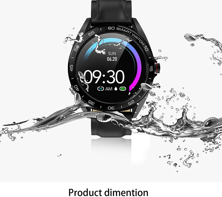 LEMONDA SMART K7 1.3-inch Full Touch Round Screen Sleep Monitoring Alarm Clock IP68 Waterproof Fitness Watch