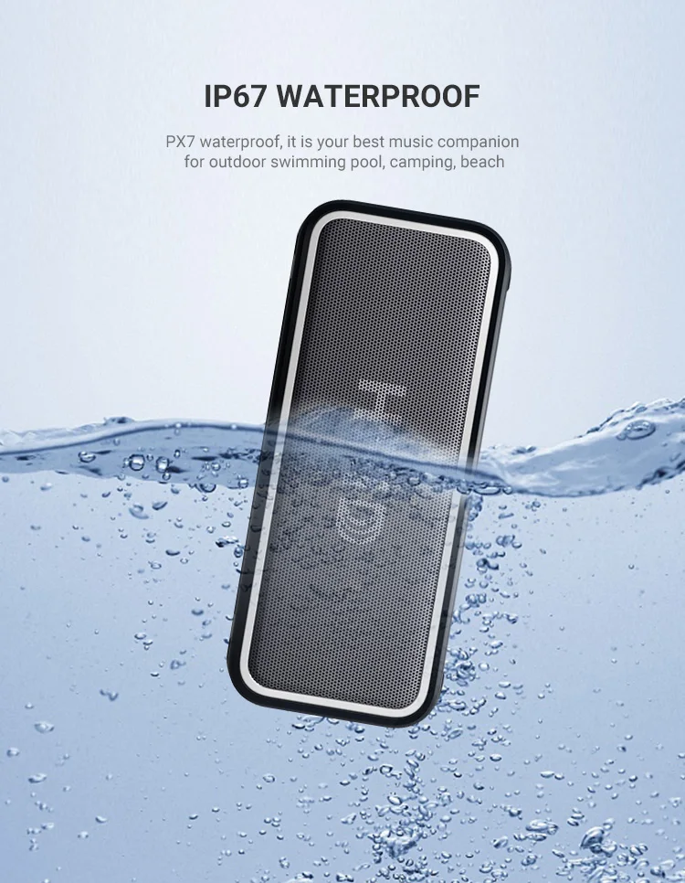 New Designed IP67 Waterproof Portable Wireless Custom Bluetooth Speaker - ANKUX.COM