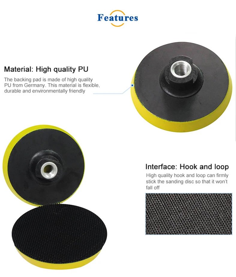 sponge flexible Backing Plate Polishing Buffing Pad Backer Pads For Grinder Machine and Polish Pads