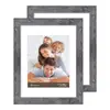 11X14 Picture Frames 2 Pack Rustic Style Wood Pattern High Definition Glass for Tabletop Display and Wall mounting Photo Frame