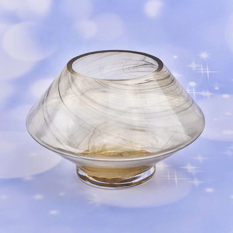 Transparent vintage Glass Candle jars tealight scented candle Holder home Decor use