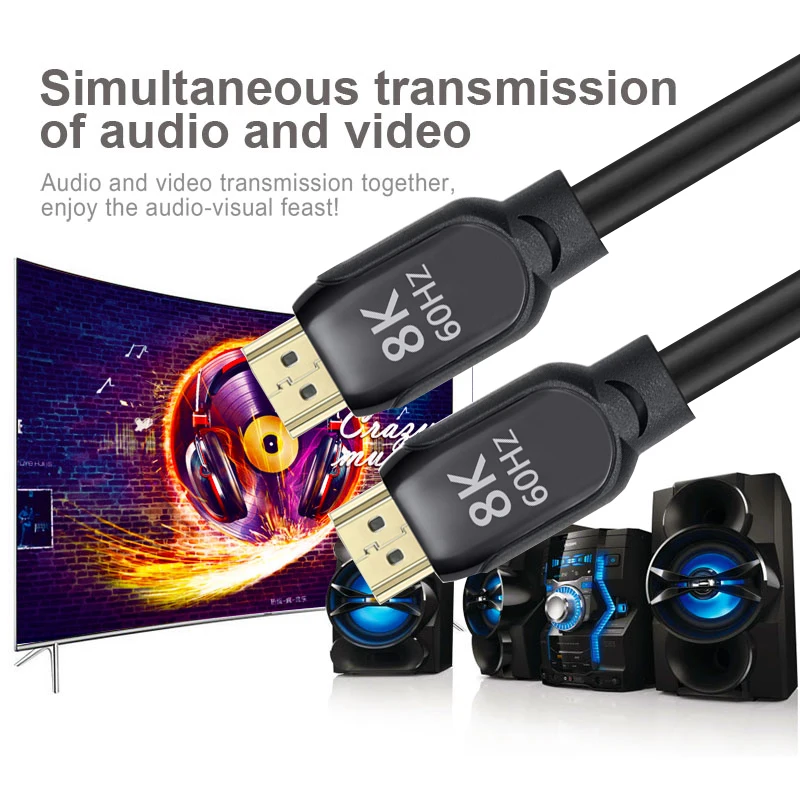 Hot sale 2.1v HDMI Cable support 8K@60Hz 4K@120Hz for Home Theater - ANKUX.COM