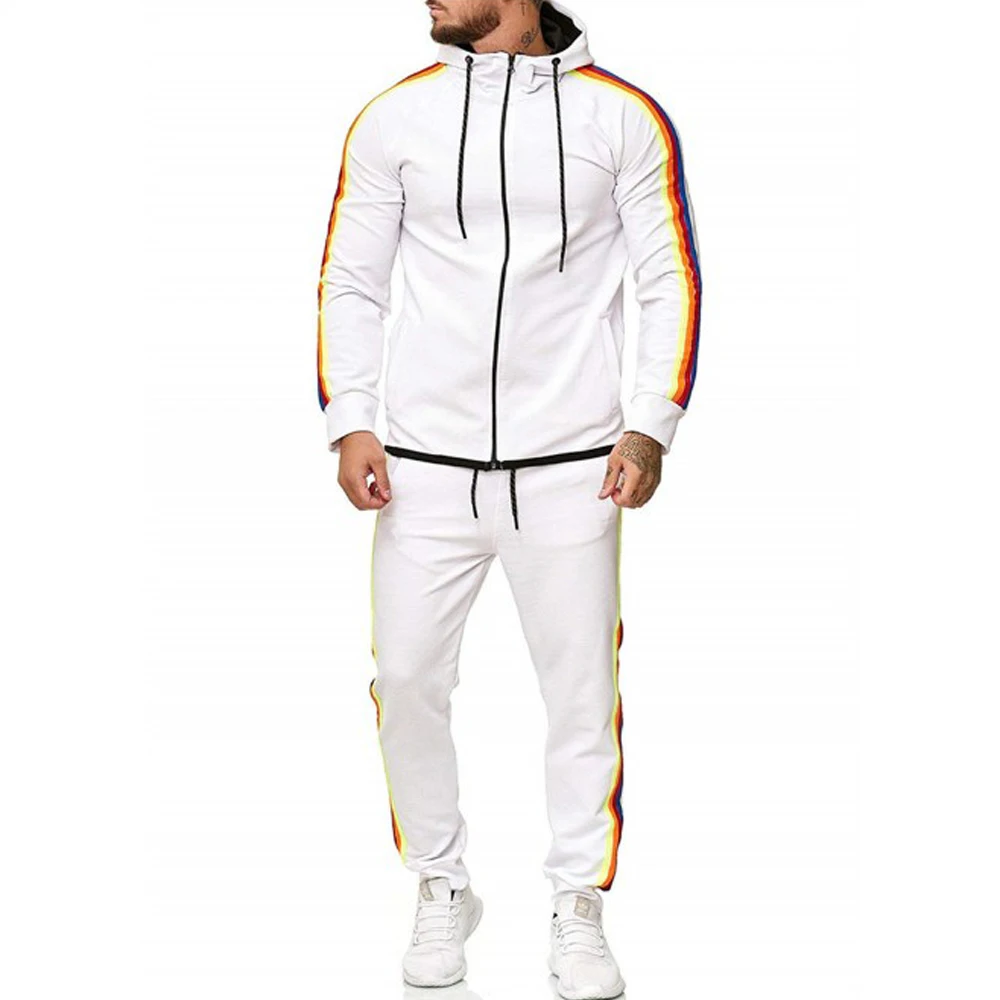 white and gold sweatsuit