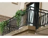 Simple modern wrought iron school railing, galvanized steel stand railings