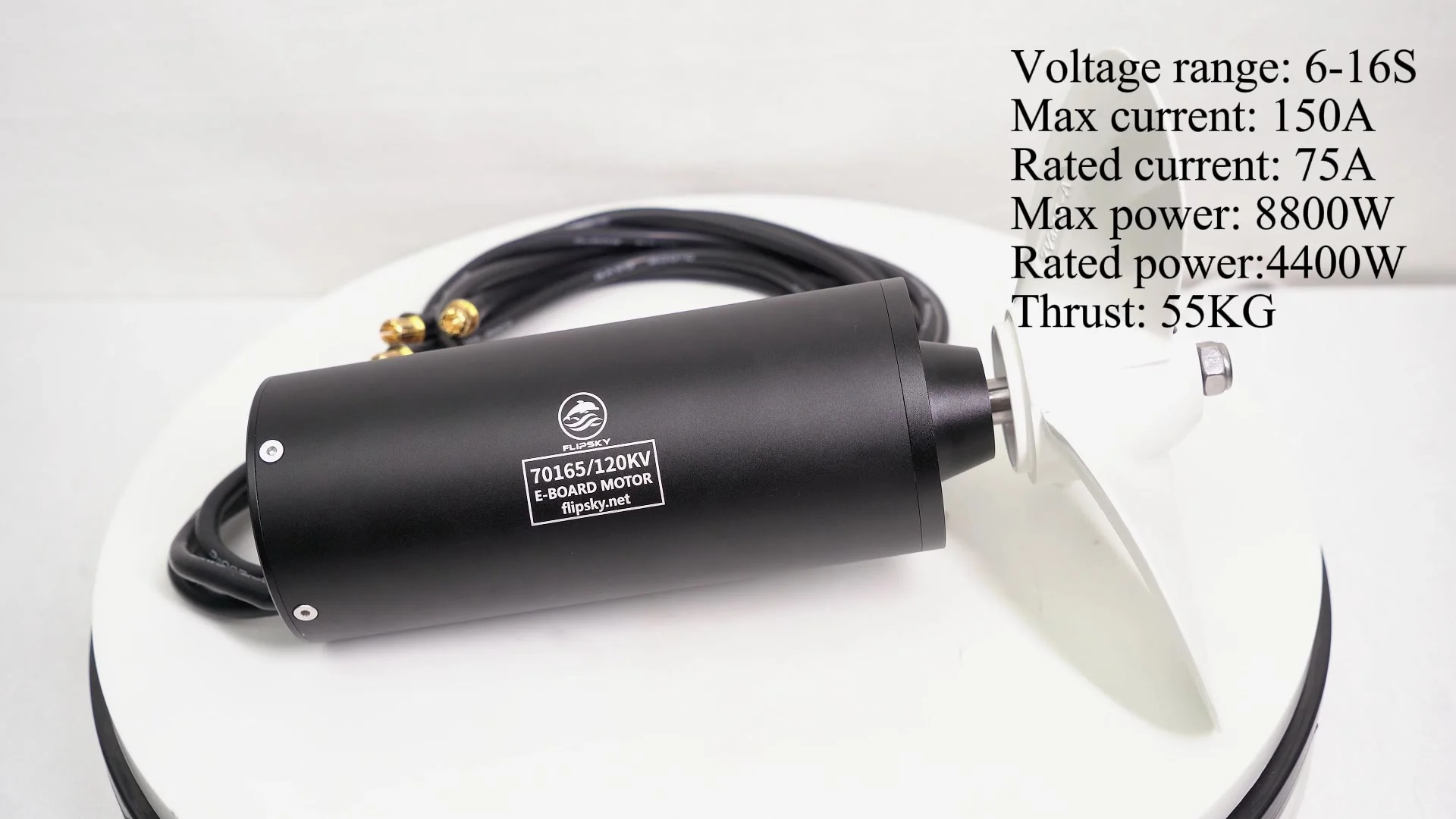 Flipsky 70165 120KV 8800W BLDC Motor for Efoil Boards - Efficient