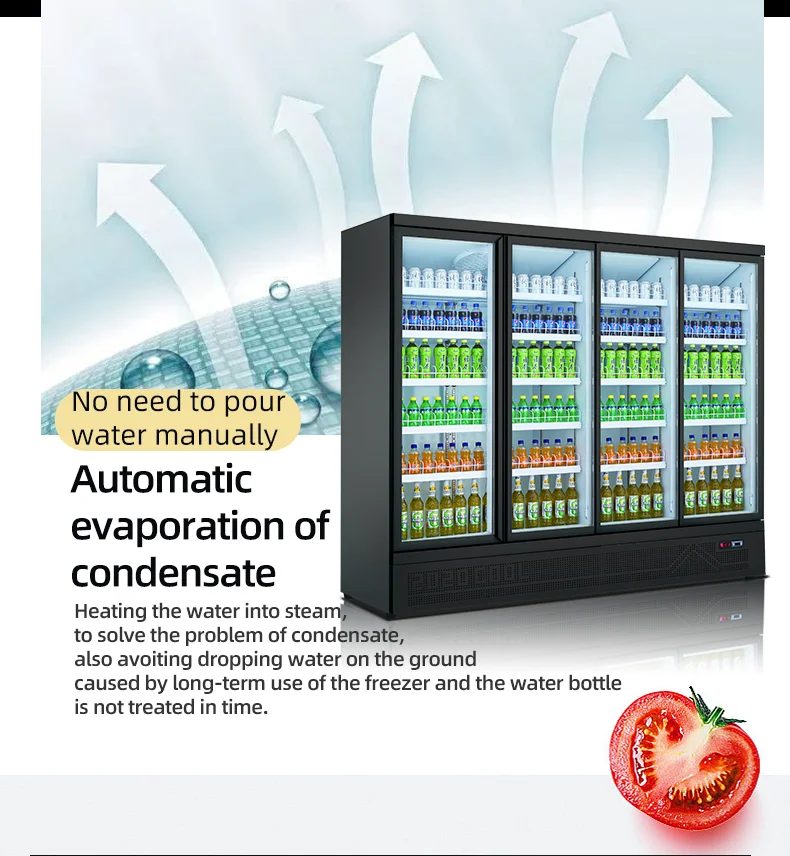 Muxue 5 Glass Door Refrigerator Freezer Drinks Cooler Refrigerador De 5