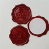 Red Plastic Adhesive Wax Seal Labels, wax seal stamp stickers for envelopes
