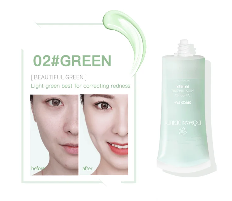 Domani Beauty 2020 Base Organic Moisture 3 Colors Brighten Sunscreen Oil Control Waterproof Makeup Wholesale Liquid Face Primer