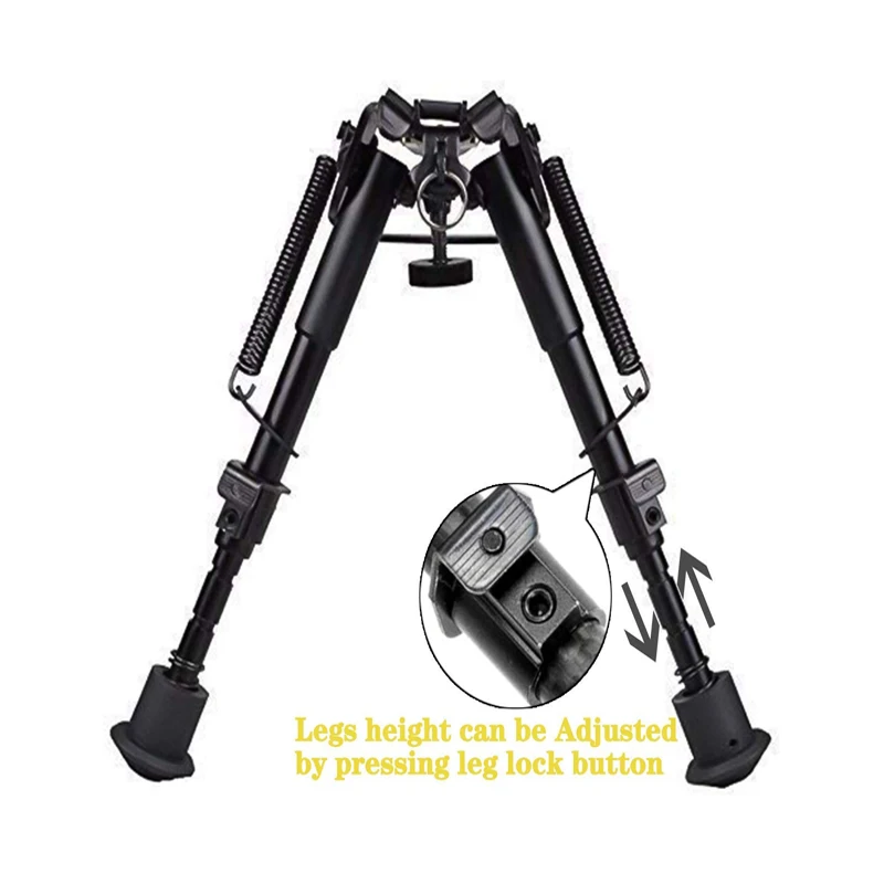 Hunting Shooting Tactical Tripod 6'' 9'' Height Adjustable Foldable