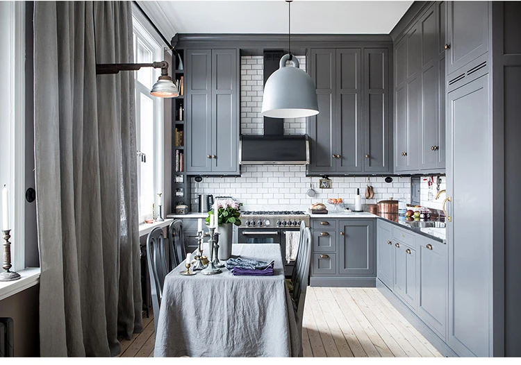 Conjunto De Madera De Casa Inteligente Del Gabinete De Muebles Con Asas