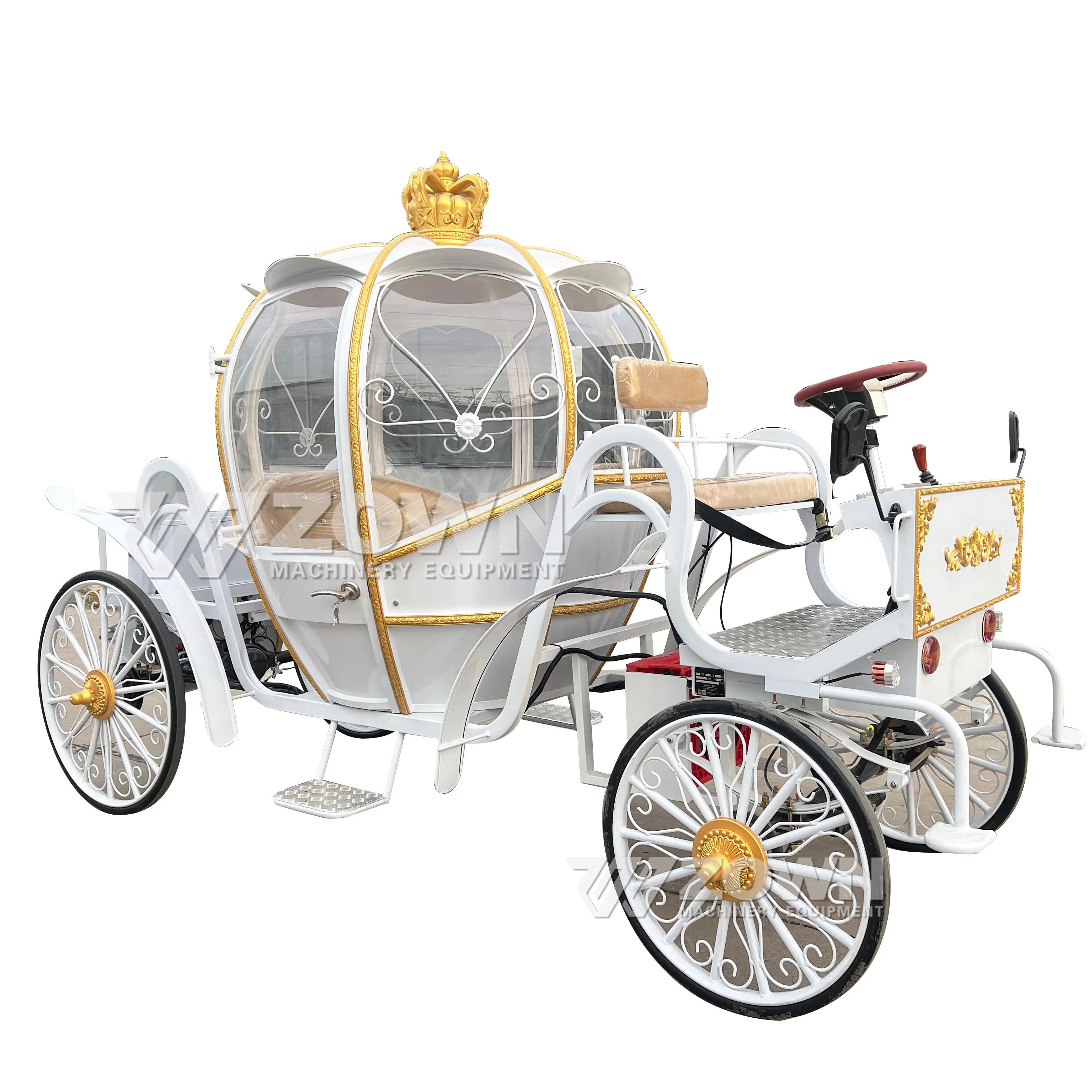 Cinderella Pumpkin Carriage - Elegant Horse-Drawn Wedding Carriage