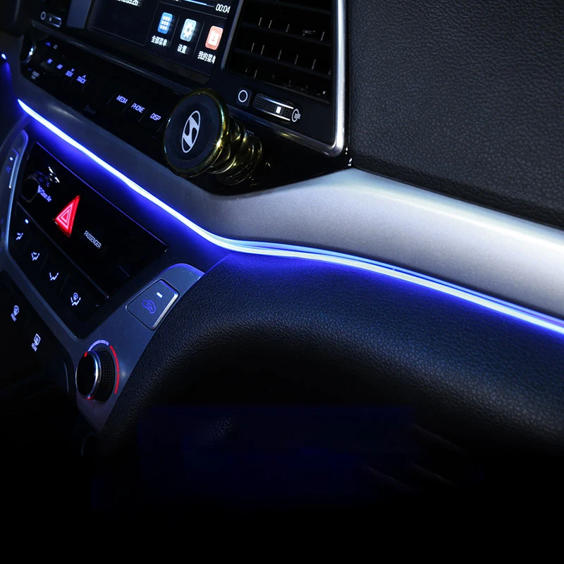 Hot sale Flexible APP Car RGB LED DRL Strip Light Car Decorative Atmosphere Lamp Kit Car Auto Interior Light