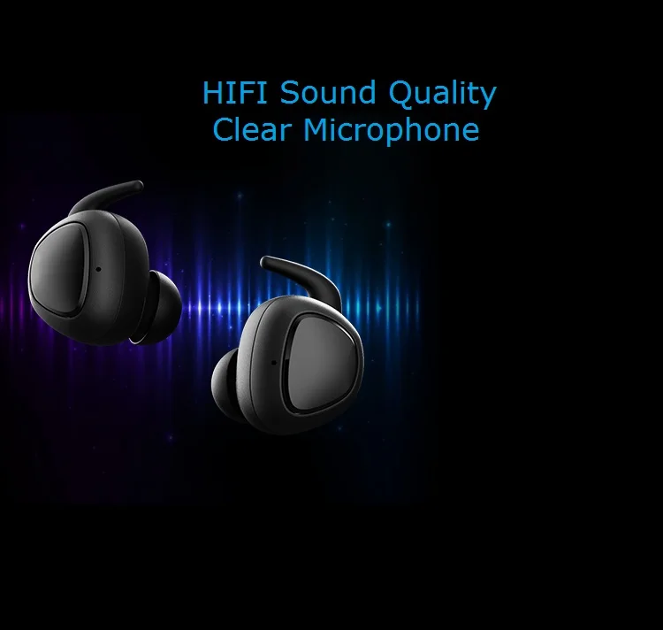 wire free sweatproof 3d sound wireless earbuds with charging case best sounding headphones earphones running call amazon custom - ANKUX.COM