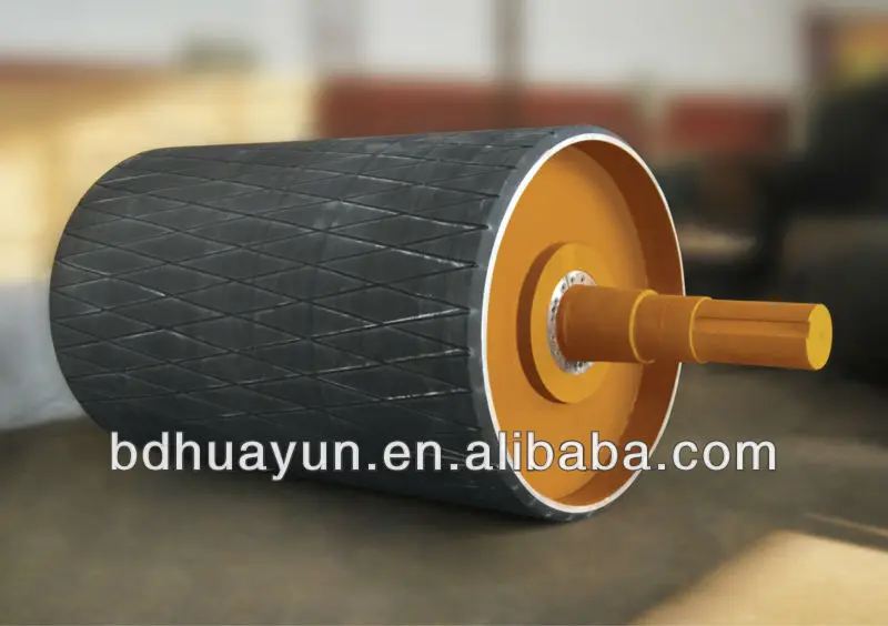grooved drum conveyor drum roller conveyor belt drum size, View grooved