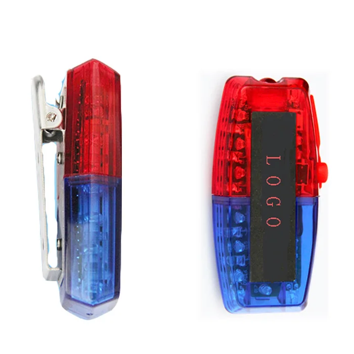 CE IP65 Rechargeable LED Shoulder Light Red and Blue Strobe Shoulder Clip Type Warning Lamp