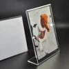 6 PACK Wholesale Slant Back Vertical Clear Plastic Paper Card Display Stand L Shape Acrylic Sign Holders 85 x 11