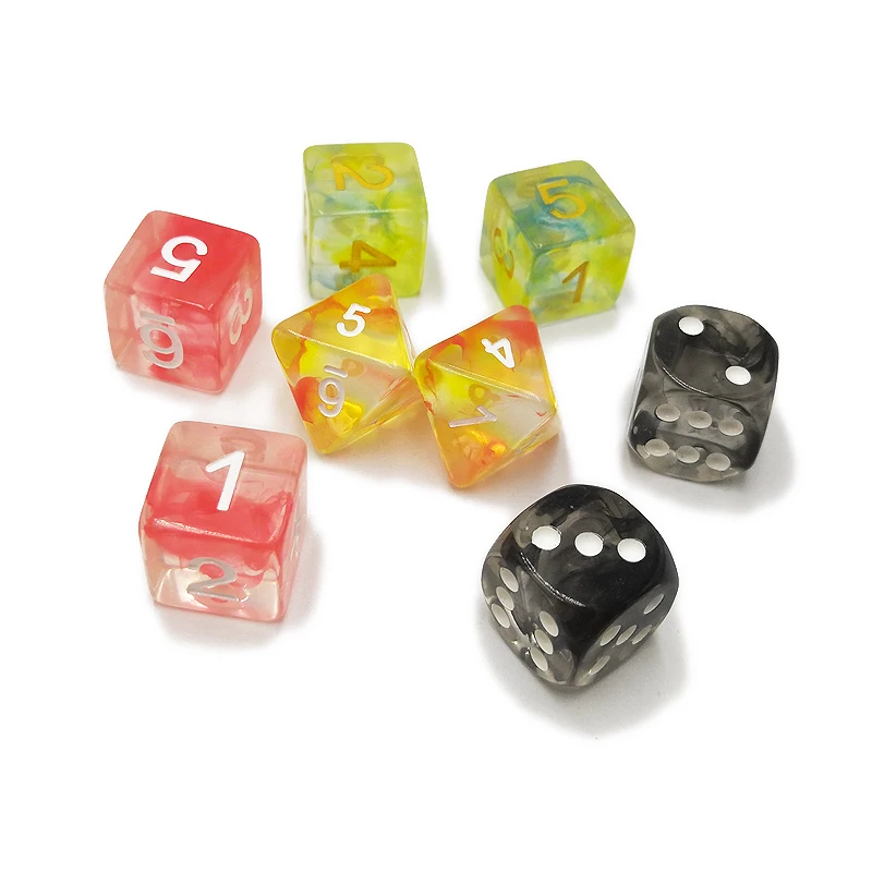 Custom MINI dungeons and dragons and miniature dice colorful plastic polyhedral game dice set