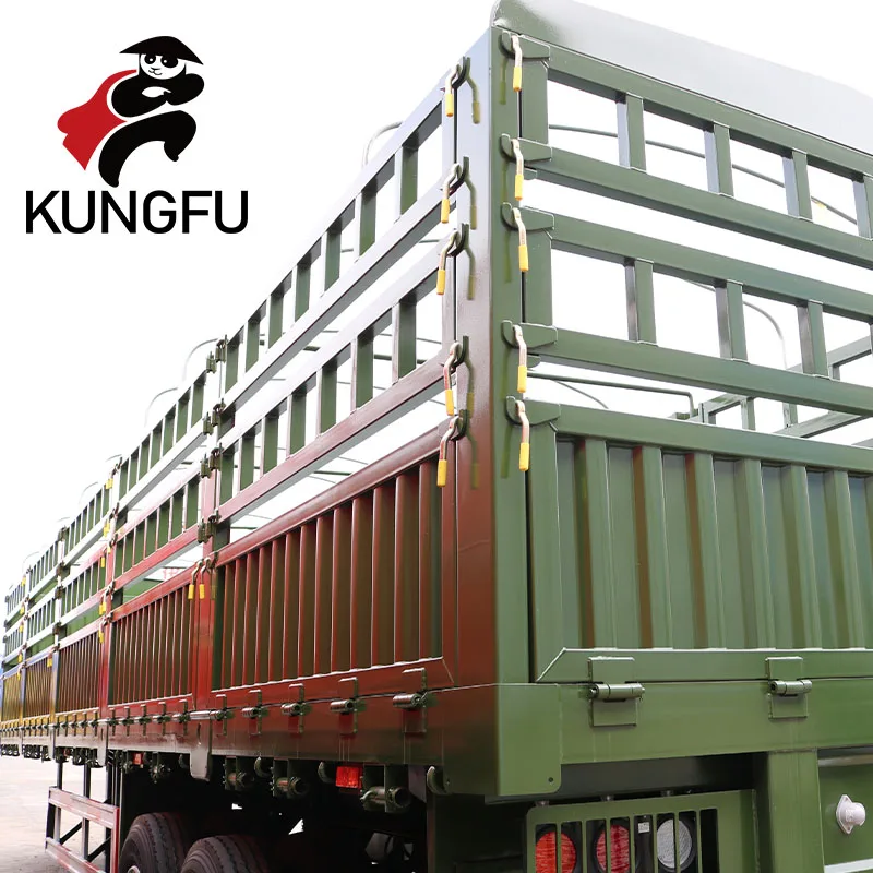 3 Axle 50 Ton Fence Cargo Semi Trailer For Sale Buy Dry Cargo Carrier Fence Side Wall Trailers