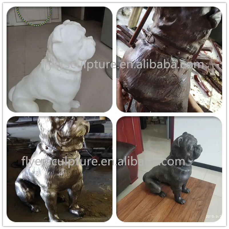 Bronze Dog Sculpture