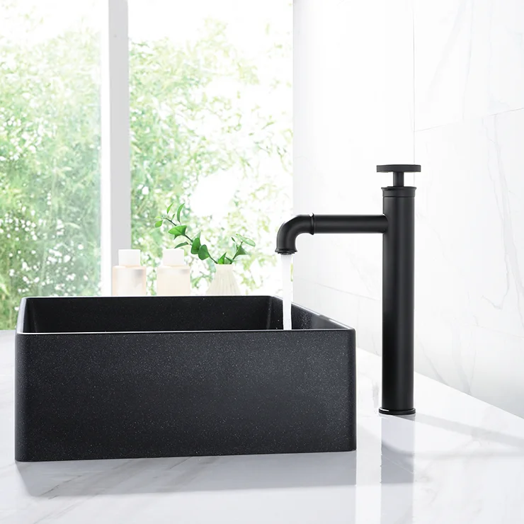 New Model High Quality Deck Mounted Industrial Style Black Ancient  Kitchen Faucet
