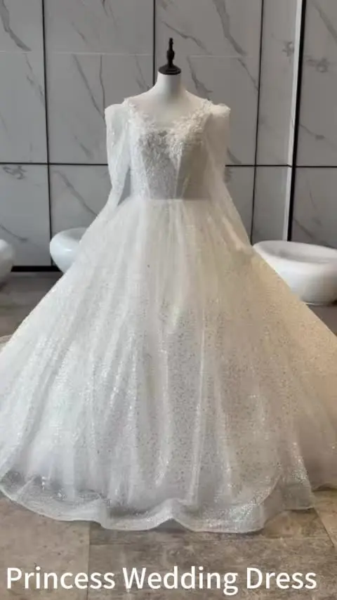 Classic Custom Princess Wedding Dress - A-Line Backless Design for Brides |  Eco-Friendly, Plus Size, Elegant & Stylish Wedding Gown