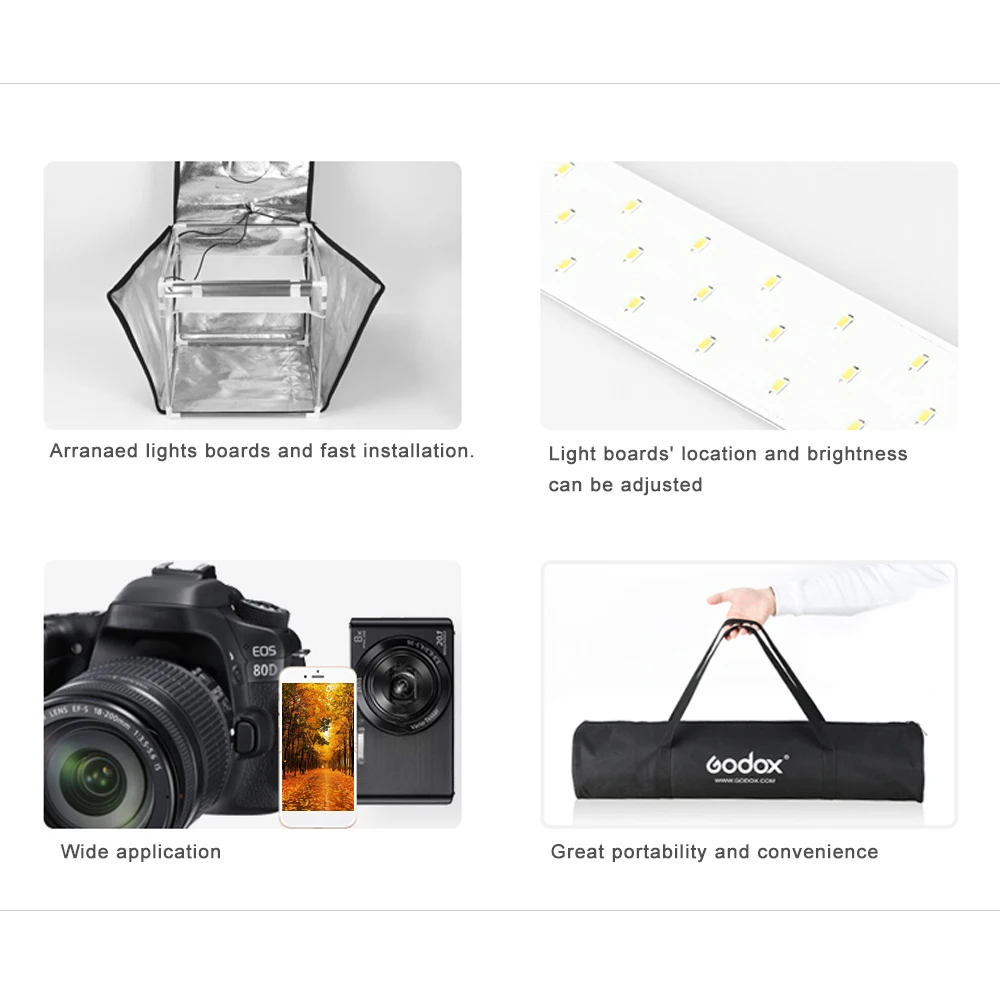 Godox Lsd40 40cm Warna Putih Led Lampu 
