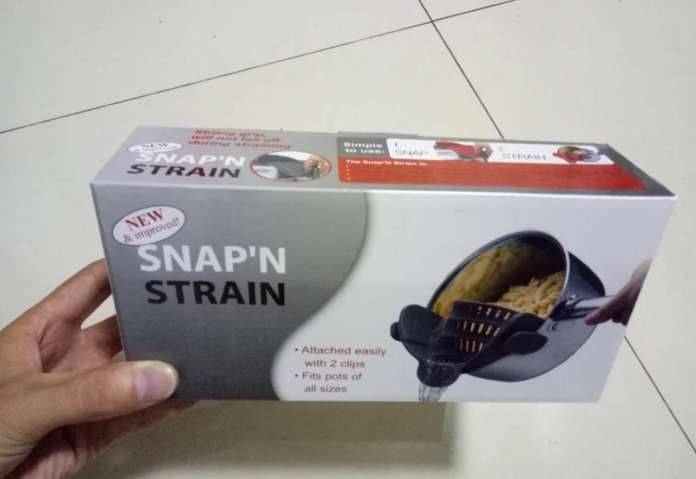 
Food Grade Kitchen Silicone Clip On Pot Strainer 