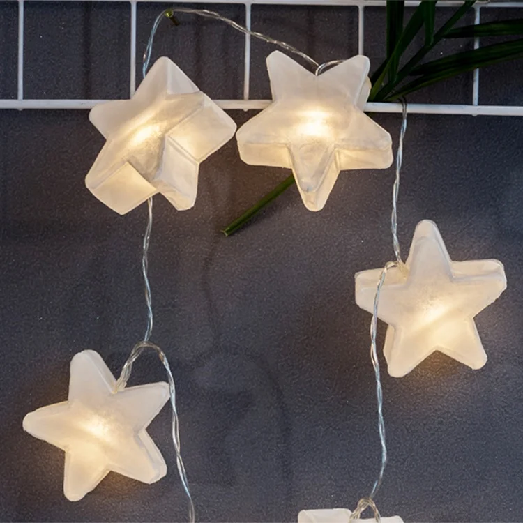 Newish 7.8cm OEM Paper Star Shape Pendant Display Christmas Led String Light