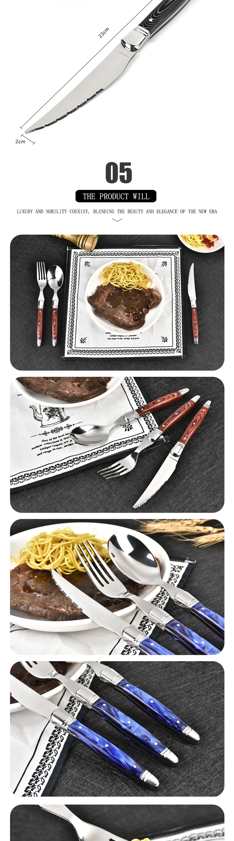 Serrated Laguiole Steak Knife With Wood Handle Bee Knife Steak Knife