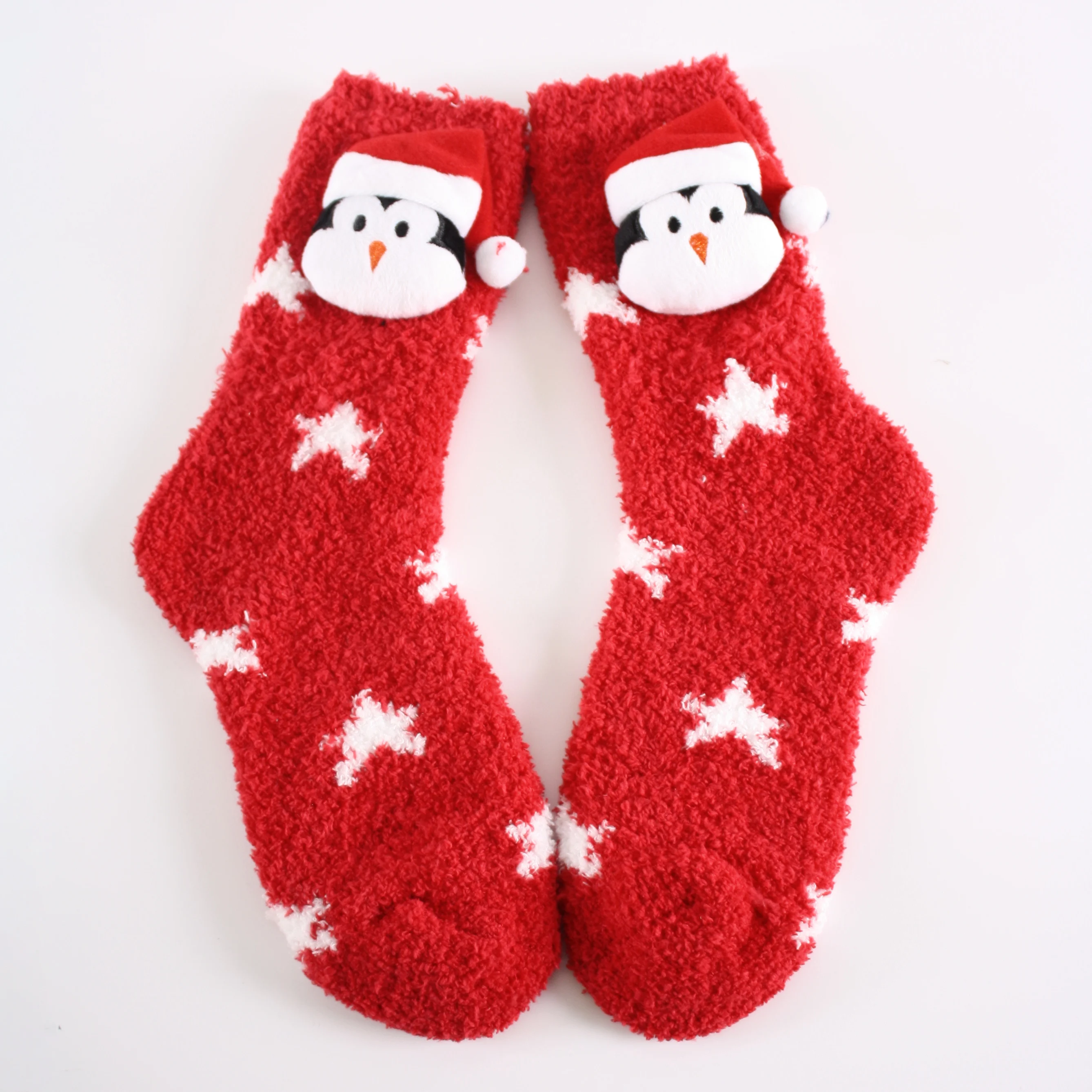 圣诞模糊卡通袜子与驯鹿设计