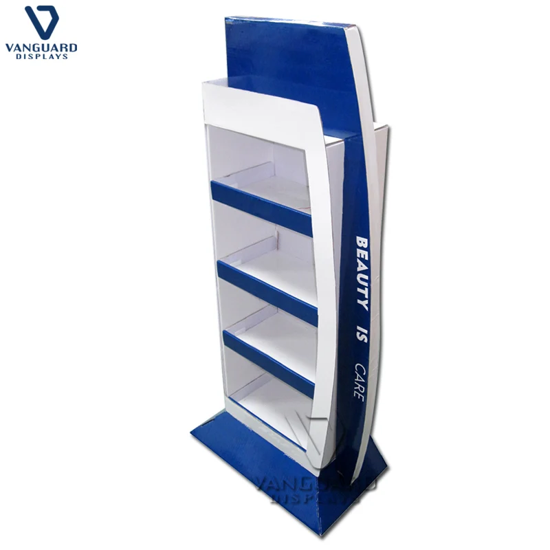 Free Custom Design Retail Corrugated Paper Floor Display Stand Rack For ...