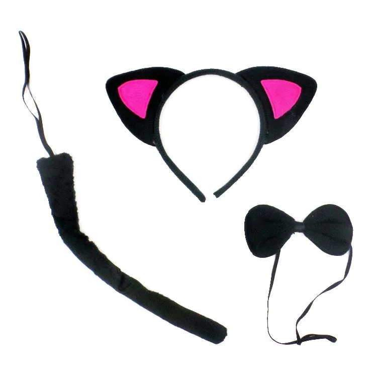 11style Stock Animal Ears Leopard Alice Headband Ear Bow Tie And Tail