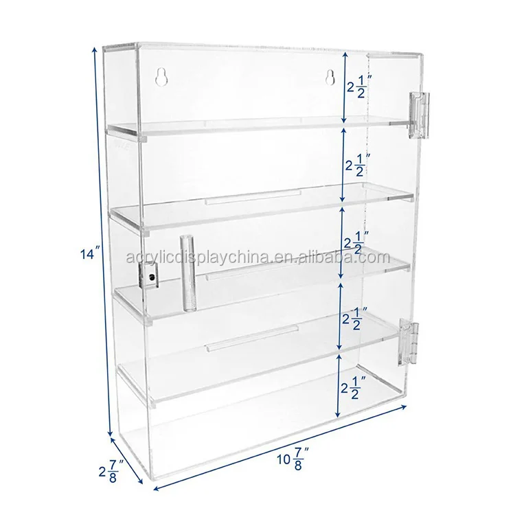 Modern Display Acrylic Display With Lock Rectangular
