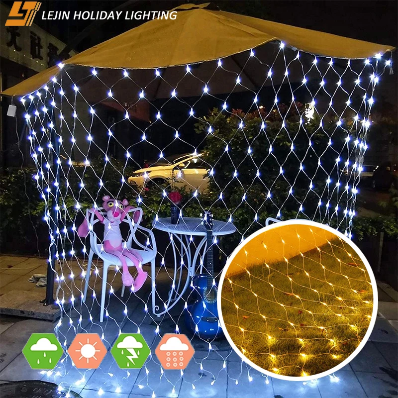 LJ RGB remote control green/blue/red colorful outdoor led net light