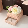 Hot Sale Heart Bath Body Petal Rose Artificial Soap Flower Rose Bouquet For Wedding Decoration Gift