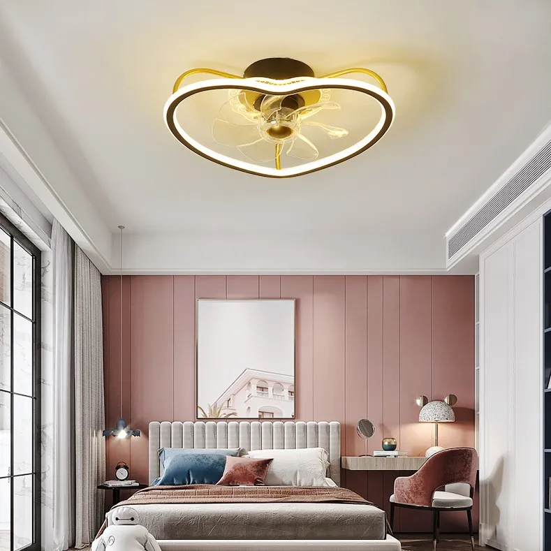 High quality simple led fans ceiling light indoor remote control led mounted fan light