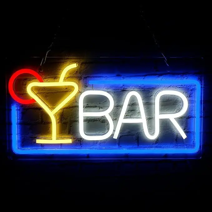 product cross border christmas holiday room bedroom decoration led illuminated sign neon lights bar shape letter lights bar atmosphere-0