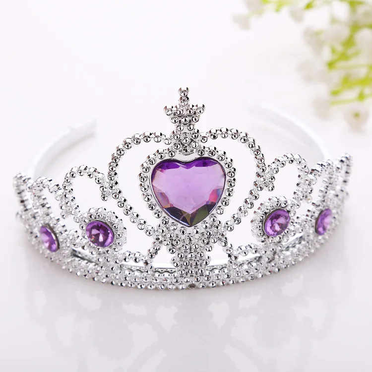 TOYANDONA 1Pc Principessa Tiara Corona Splendente Corona di Compleanno Copricapo Corona di Peluche Fascia per Ragazze Bambini 