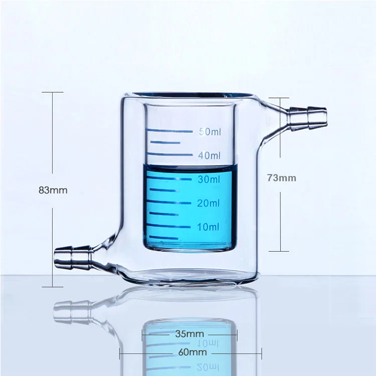 Borosilicate 3.3 Glass Double Wall Glass Jacketed Beaker Buy Glass